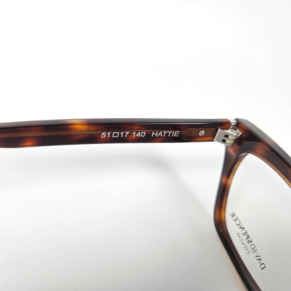 NEW David Spencer Eyewear HATTIE Tortoise Full Rim Cat Eye glasses Frames - Picture 6 of 10